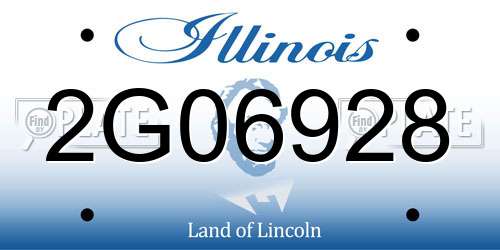 2G06928 Illinois License Plate