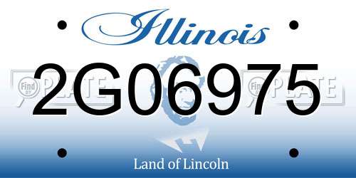2G06975 Illinois License Plate