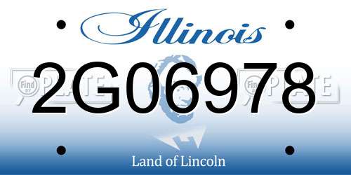 2G06978 Illinois License Plate