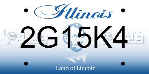 2G15K4 Illinois License Plate