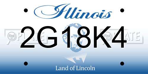 2G18K4 Illinois License Plate