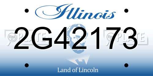 2G42173 Illinois License Plate