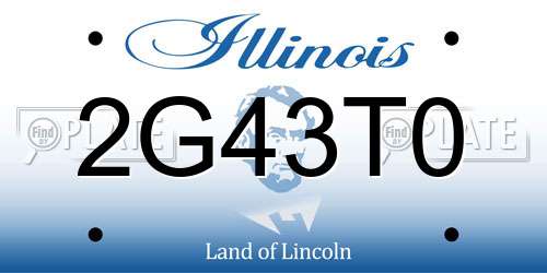 2G43T0 Illinois License Plate
