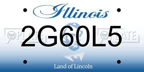 2G60L5 Illinois License Plate