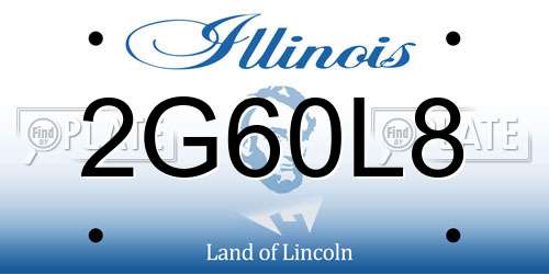 2G60L8 Illinois License Plate