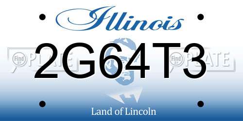 2G64T3 Illinois License Plate