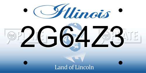 2G64Z3 Illinois License Plate