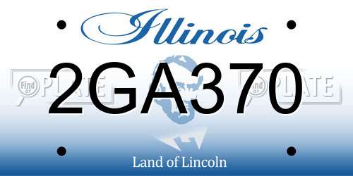 2GA370 Illinois License Plate