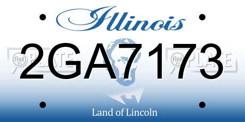 2GA7173 Illinois License Plate