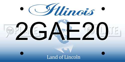 2GAE20 Illinois License Plate