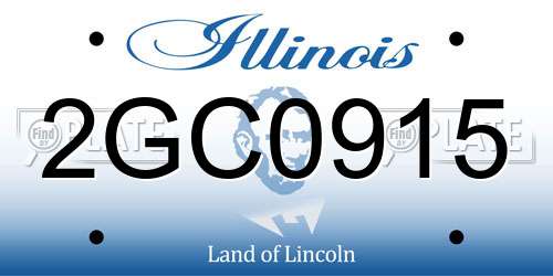 2GC0915 Illinois License Plate