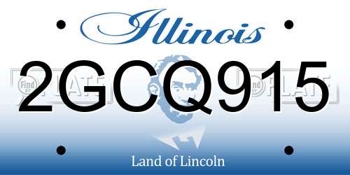 2GCQ915 Illinois License Plate
