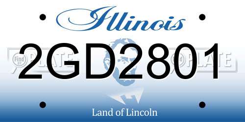 2GD2801 Illinois License Plate
