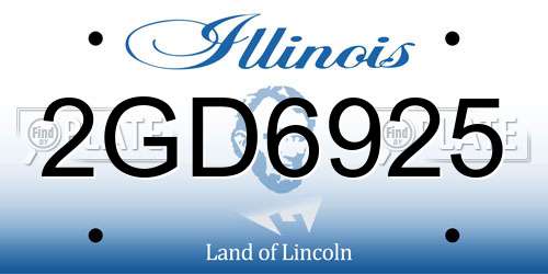 2GD6925 Illinois License Plate