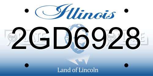 2GD6928 Illinois License Plate