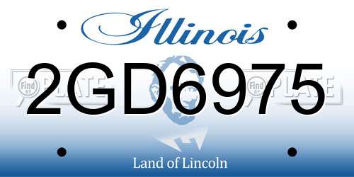 2GD6975 Illinois License Plate