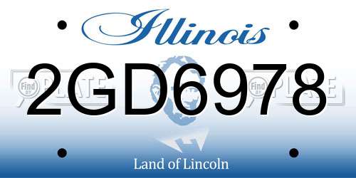 2GD6978 Illinois License Plate
