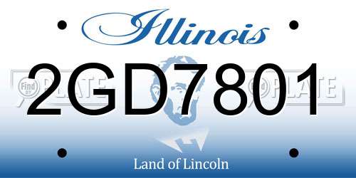 2GD7801 Illinois License Plate