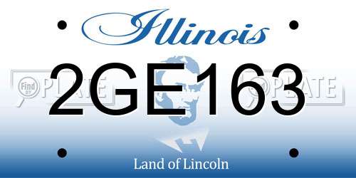 2GE163 Illinois License Plate