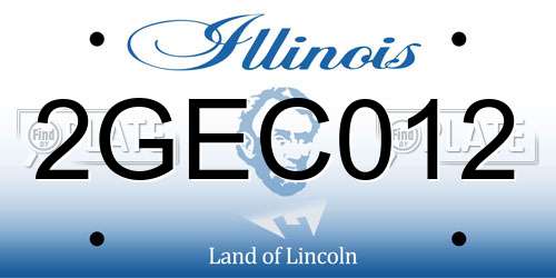 2GEC012 Illinois License Plate