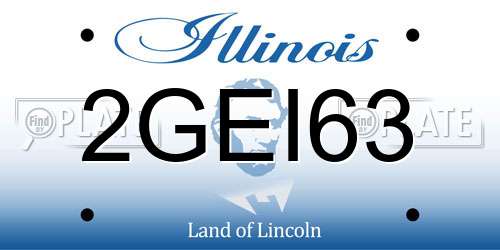 2GEI63 Illinois License Plate