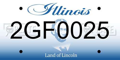 2GF0025 Illinois License Plate