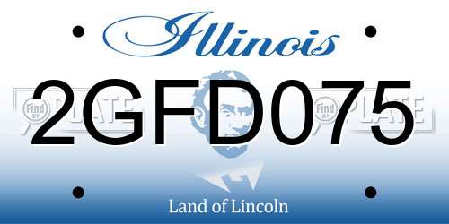 2GFD075 Illinois License Plate