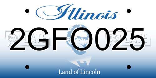 2GFO025 Illinois License Plate