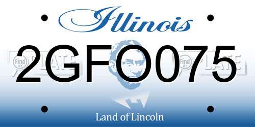 2GFO075 Illinois License Plate