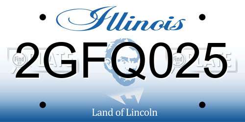 2GFQ025 Illinois License Plate