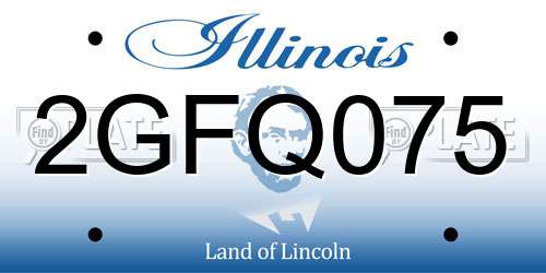 2GFQ075 Illinois License Plate