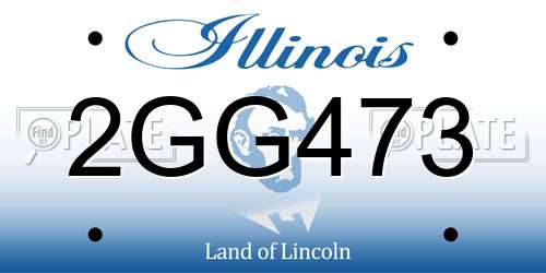 2GG473 Illinois License Plate