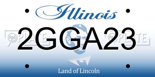 2GGA23 Illinois License Plate