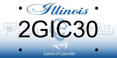 2GIC30 Illinois License Plate