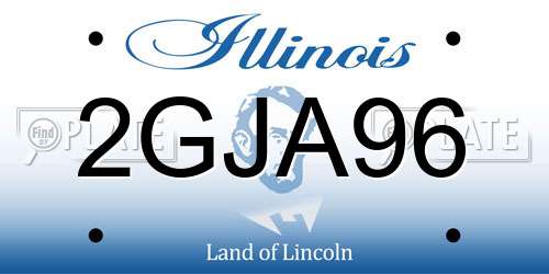 2GJA96 Illinois License Plate