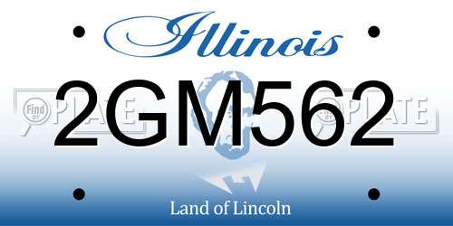 2GM562 Illinois License Plate