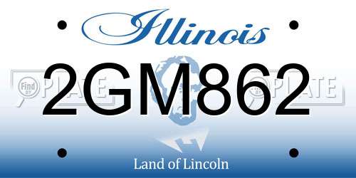 2GM862 Illinois License Plate