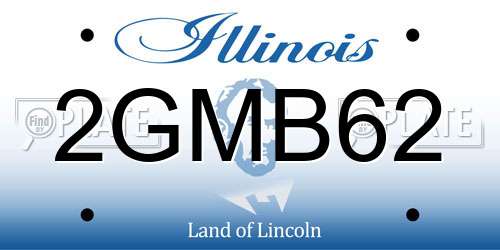 2GMB62 Illinois License Plate