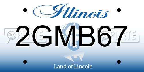 2GMB67 Illinois License Plate