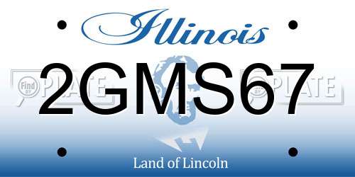 2GMS67 Illinois License Plate