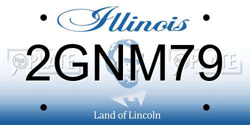 2GNM79 Illinois License Plate