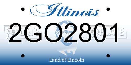 2GO2801 Illinois License Plate