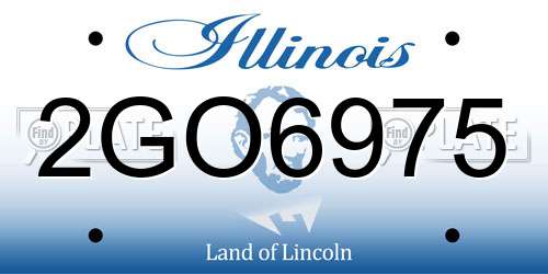2GO6975 Illinois License Plate