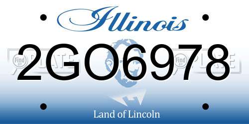 2GO6978 Illinois License Plate