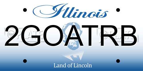 2GOATRB Illinois License Plate
