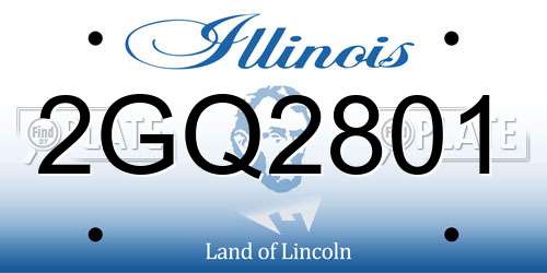 2GQ2801 Illinois License Plate