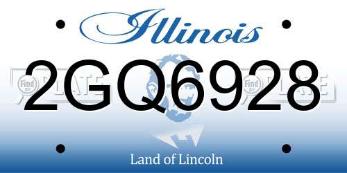 2GQ6928 Illinois License Plate