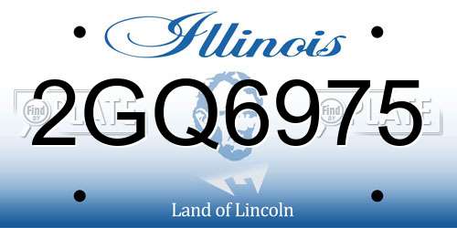 2GQ6975 Illinois License Plate