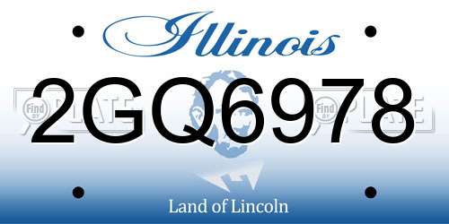 2GQ6978 Illinois License Plate