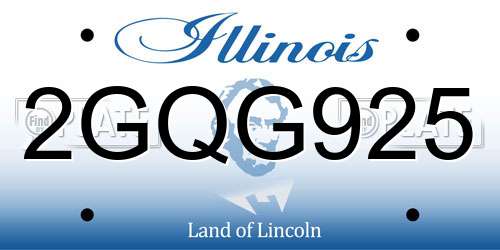 2GQG925 Illinois License Plate